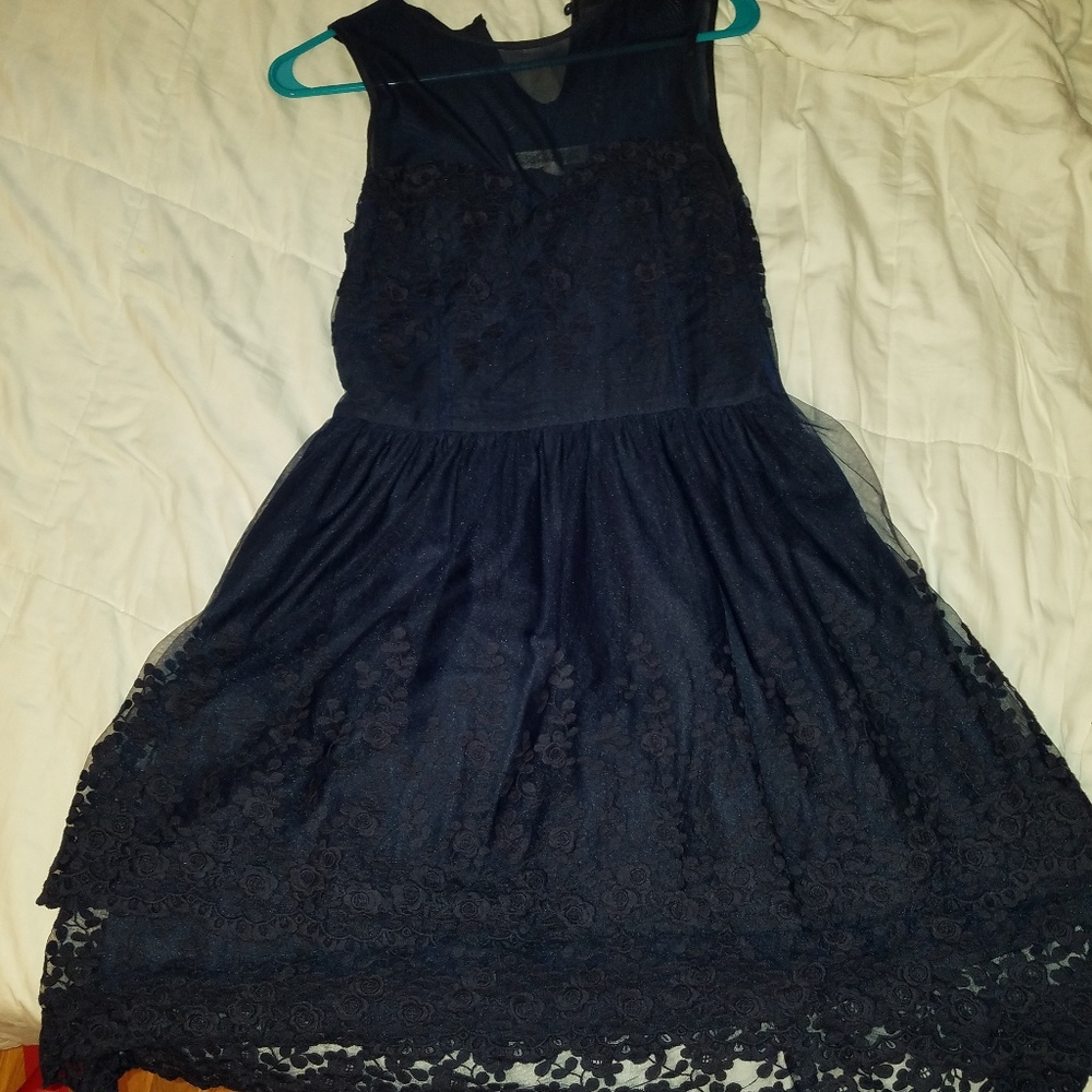 Navy floral dress